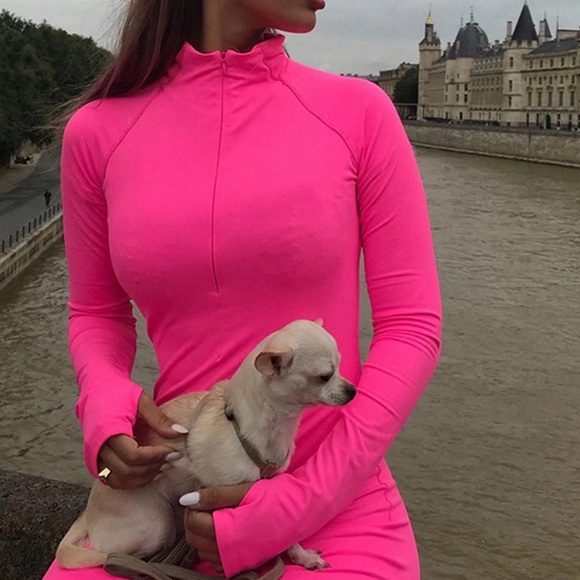 Chic Nation Dresses & Skirts - 5 ⭐️⭐️⭐️⭐️⭐️

 LONG SLEEVES HALF ZIP PARTY DRESS